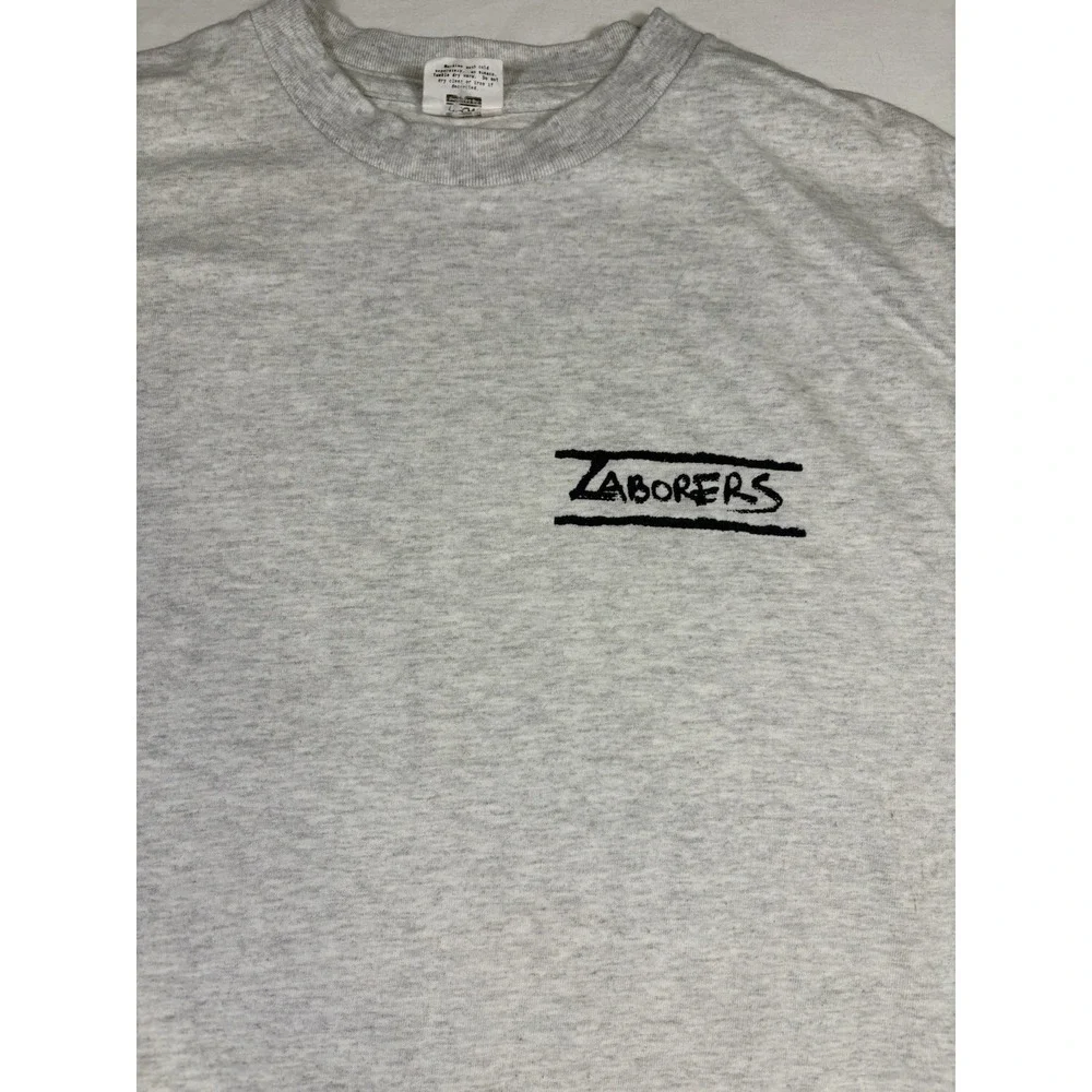 Vtg 2003 LIUNA Laborers Union 100th Anniversary T Shirt Large Gray Union Line